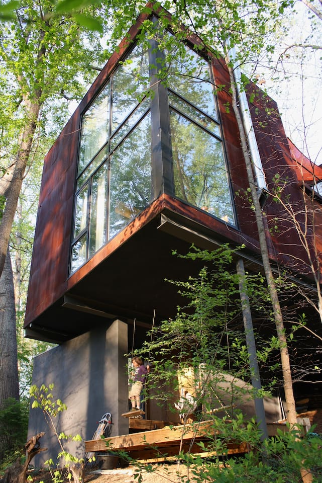 airbnb wooded shelter asheville nc