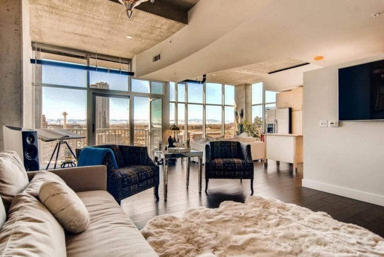 high rise airbnb loft in downtown denver
