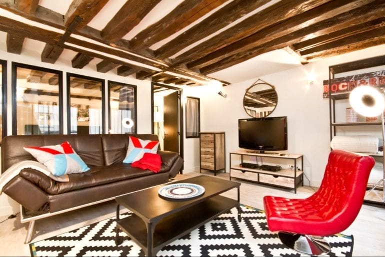 A Paris Opera Loft living room with chic decor
