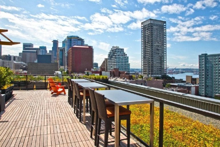 Seattle Comic Con Beautiful views from the rooftop deck.