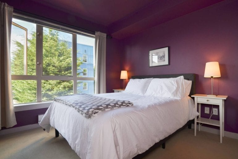Seattle Comic Con Spacious bedroom with bright, natural light and plush bed