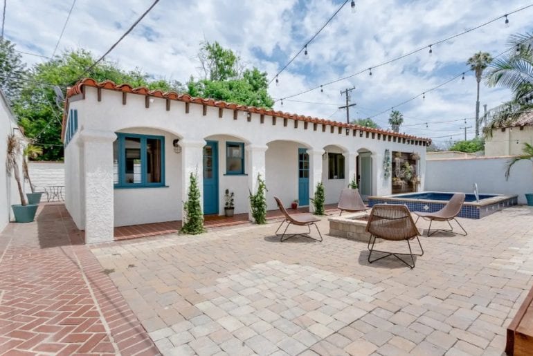 spanish style airbnb studio guest house long beach