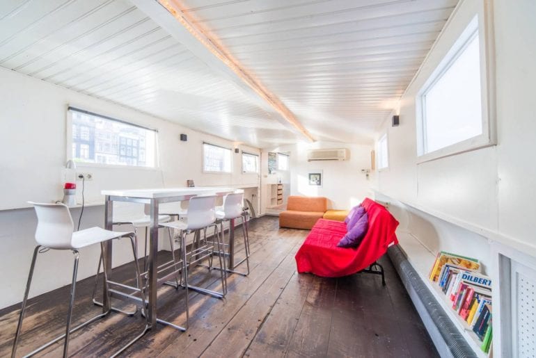 modern houseboat in city center airbnb amsterdam