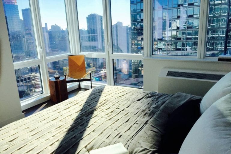 times square high rise apartment airbnb nyc