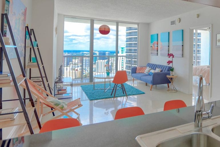 high rise miami airbnb apartment hot tub and pool