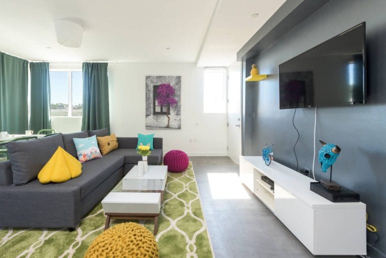 colorful south beach apartment airbnb miami