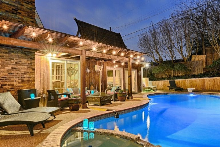 upscale dallas pool home airbnb