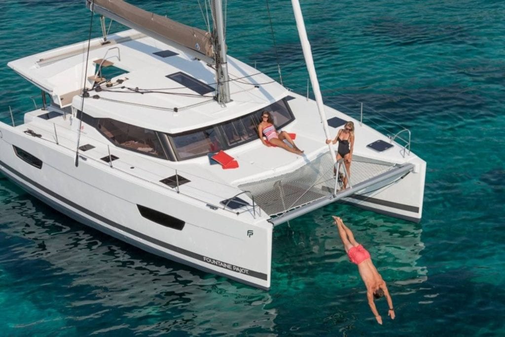 Catamaran three-bedroom yacht on the Key West waters