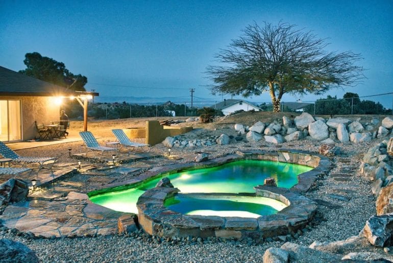 joshua tree oasis with saltwater pool and spa airbnb