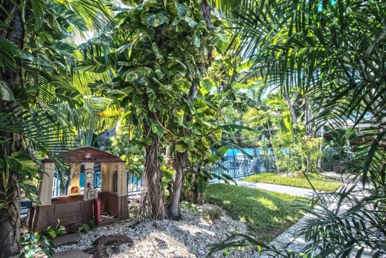tropical airbnb beach house in miami with lush back yard