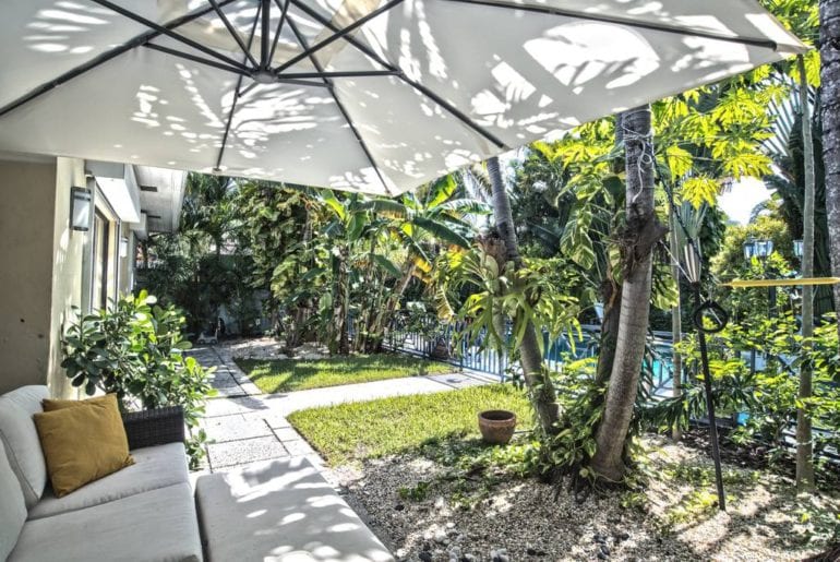 tropical airbnb beach house in miami with lush back yard