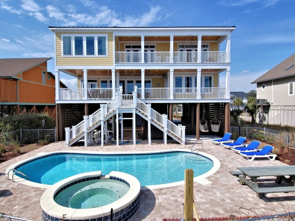 A vrbo in myrtle beach with swimming pool and jacuzzi