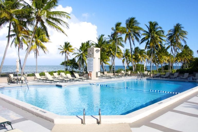 casual VRBO luxury in Miami: poolside