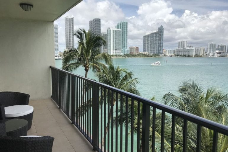 balcony in a Miami VRBO