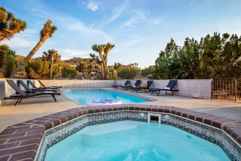 luxury airbnb estate with yoga studio joshua tree