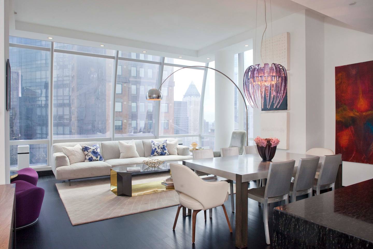 new york airbnb apartment with floor to ceiling windows