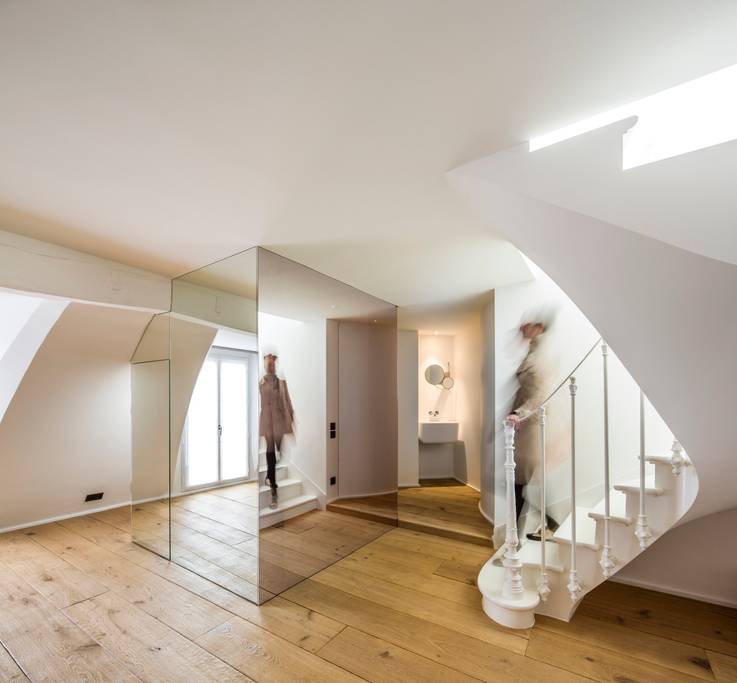 a Paris home with mirrors