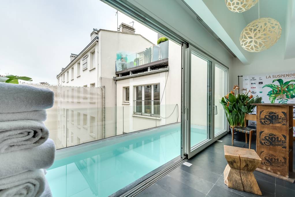 paris airbnb home with rooftop pool