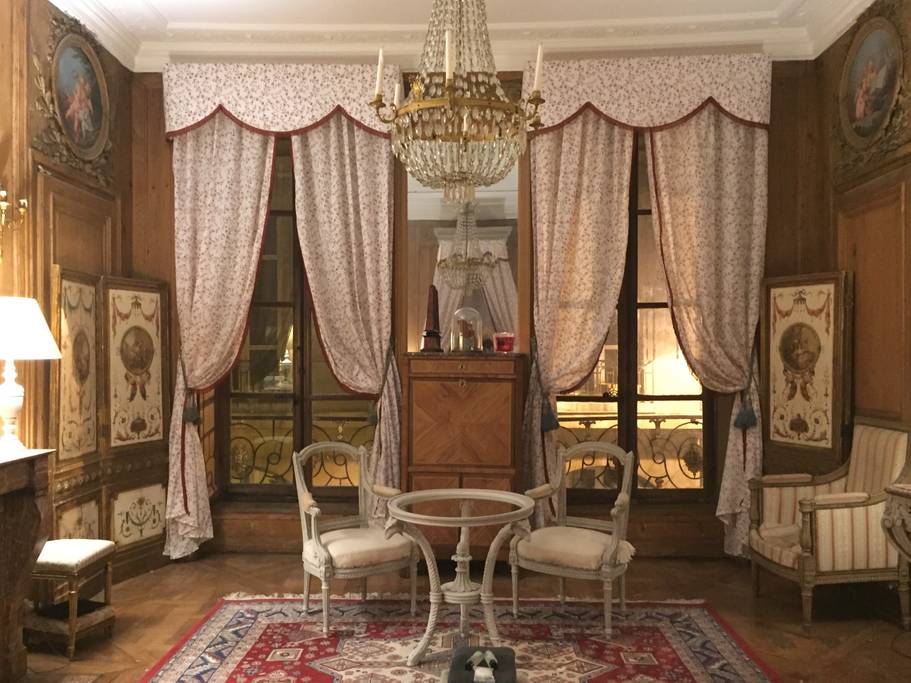 old fashioned living quarters in an Airbnb in Paris, France