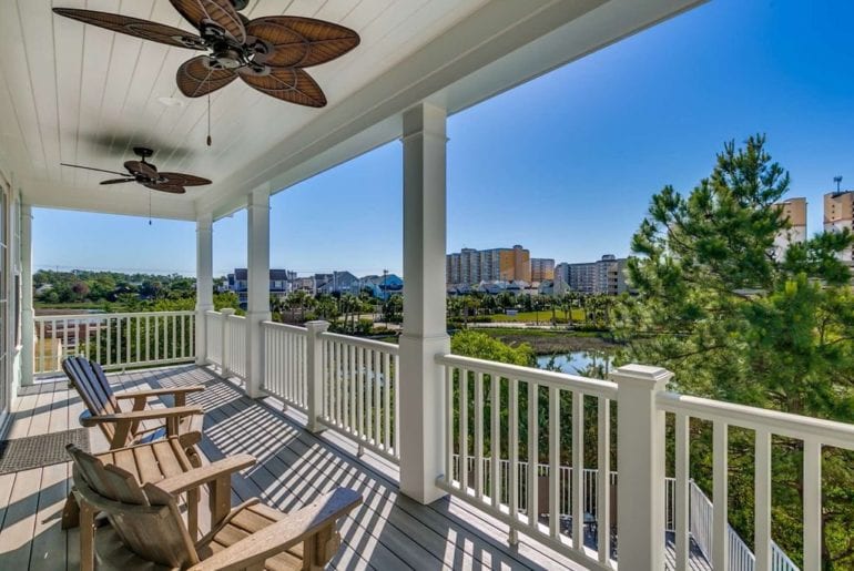 a sunny porch in Myrtle beach 