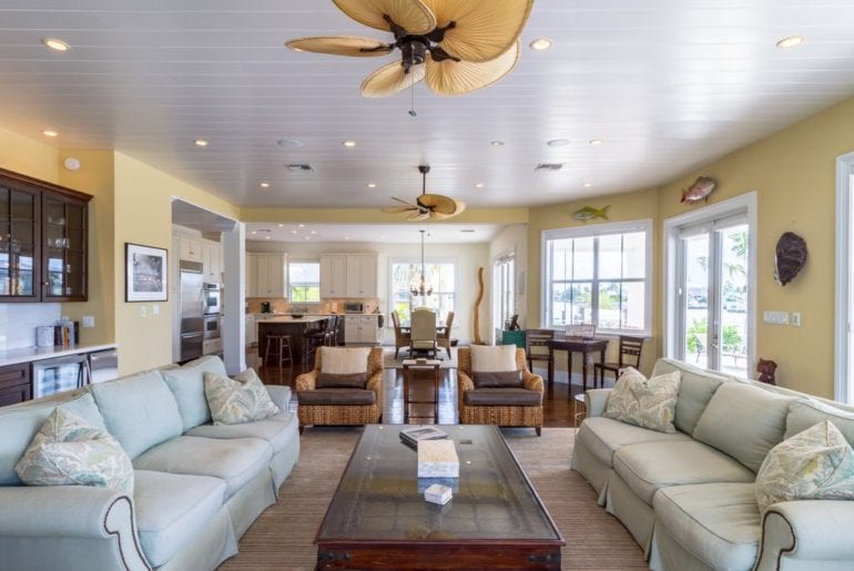 marathon airbnb mansion with its own yacht in harborside