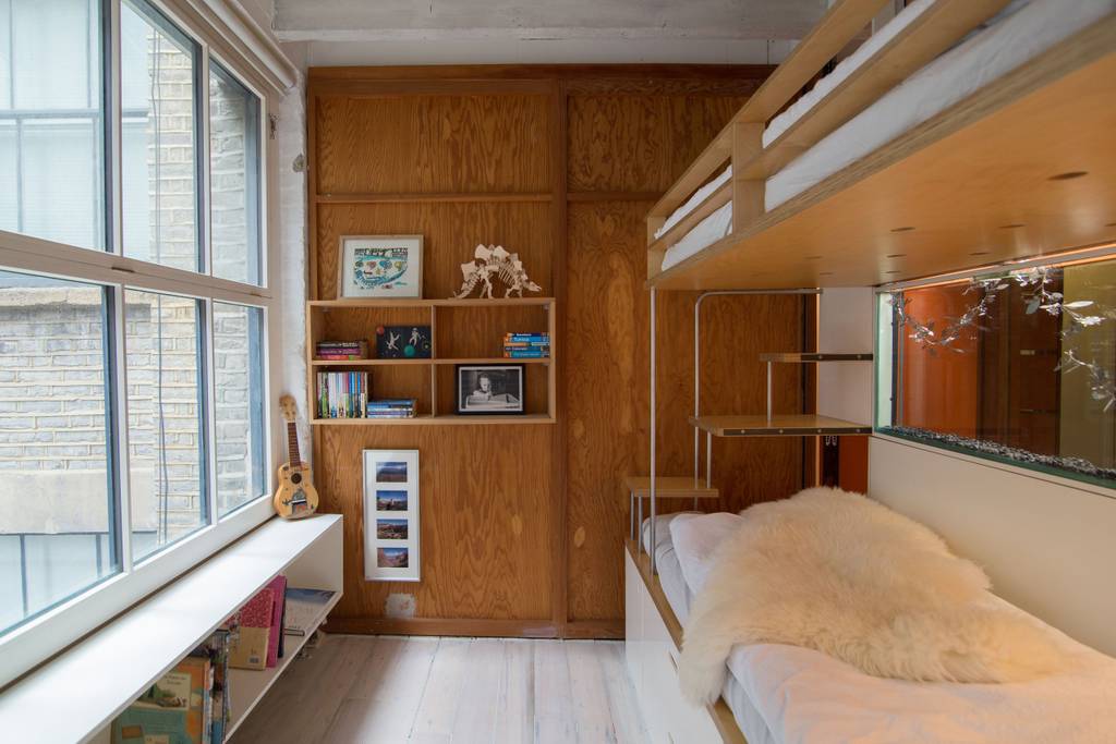 some bunk beds in a shoreditch loft apartment on Airbnb