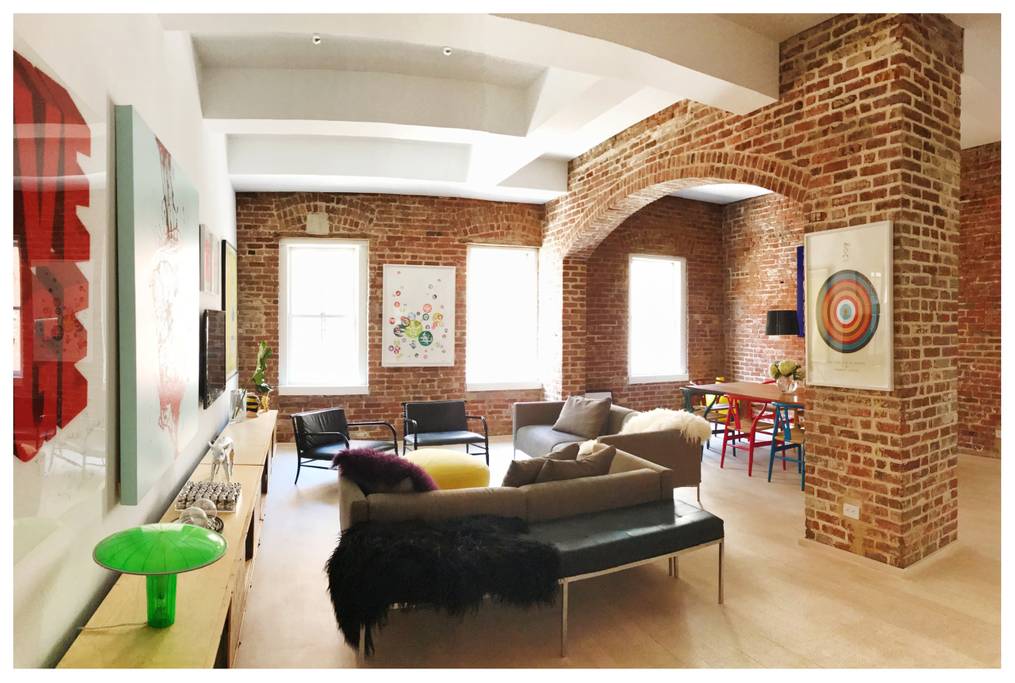 soho loft with exposed brick walls