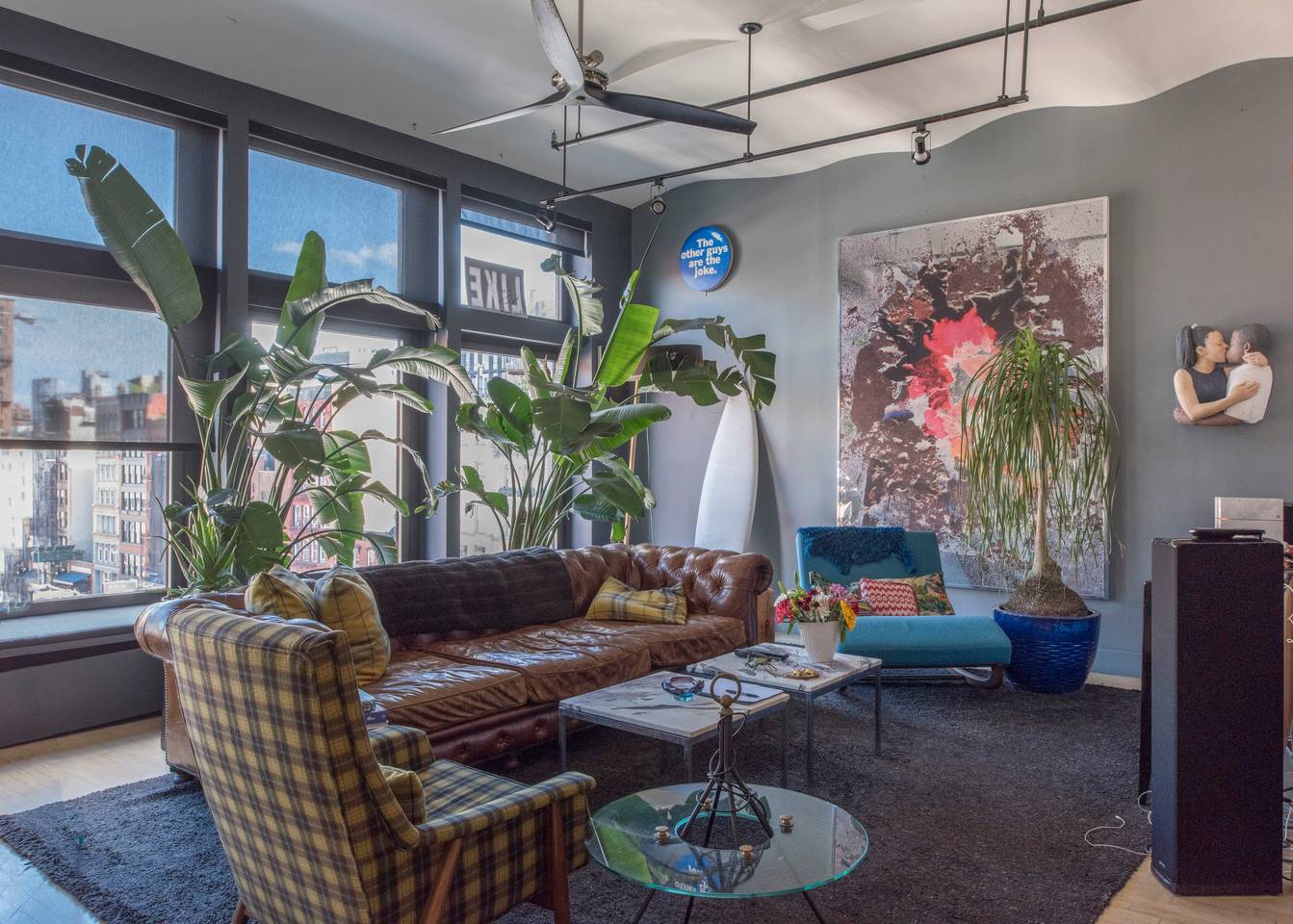 plant filled airbnb apartment in new york city