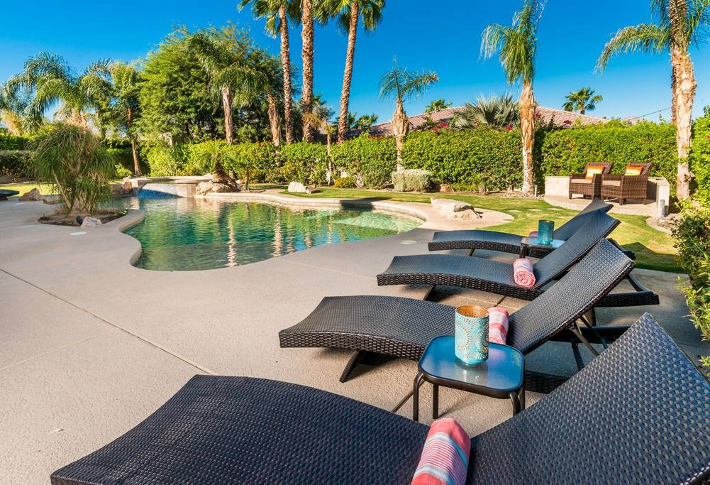 indio airbnb with pool and putting green close to coachella festival
