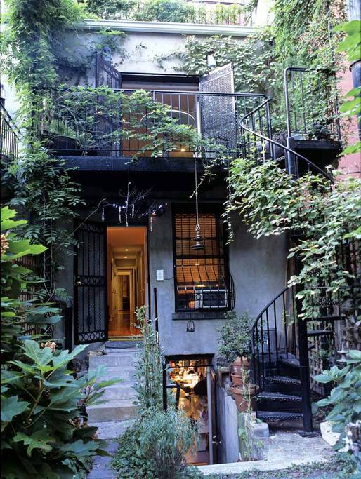 gothic style harlem brownstone from airbnb