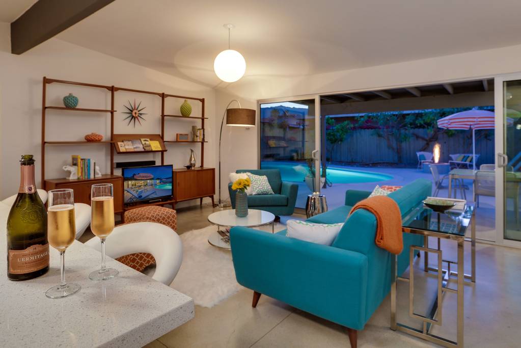 airbnb mid century modern home with pool coachella