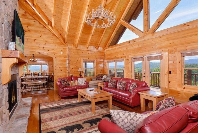 cabin with views of the smokies