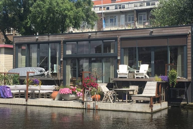 contemporary airbnb houseboat near jordaan amsterdam