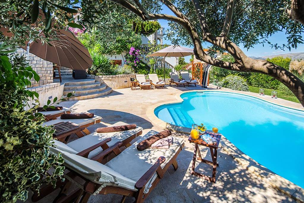 tropical villa with pool in croatia from airbnb