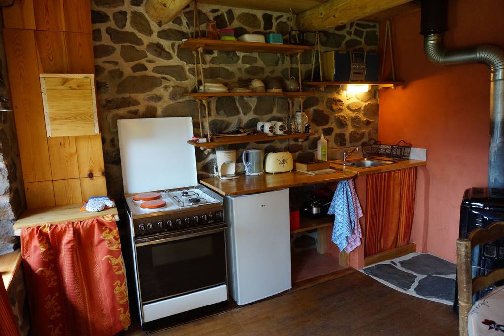 small stone cottage in french alps region