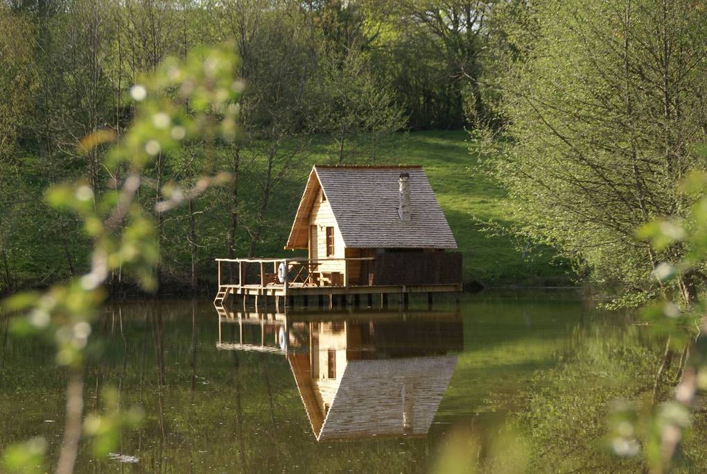 cabin built on a lake airbnb france