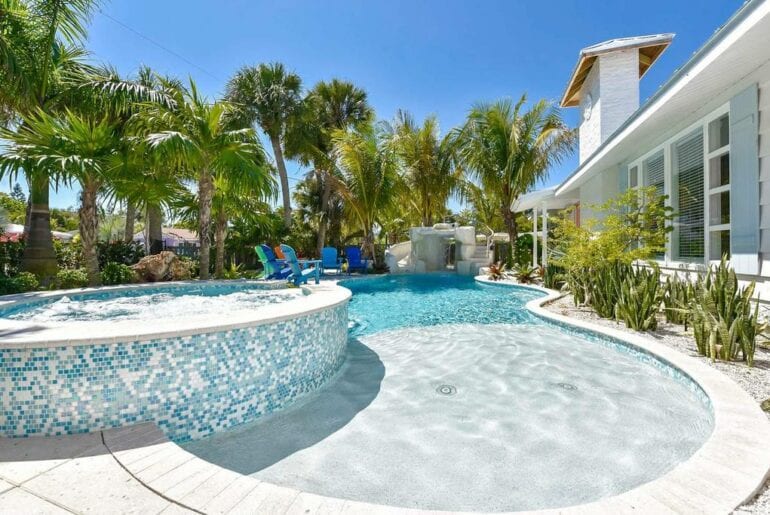 modern pool home airbnb sarasota