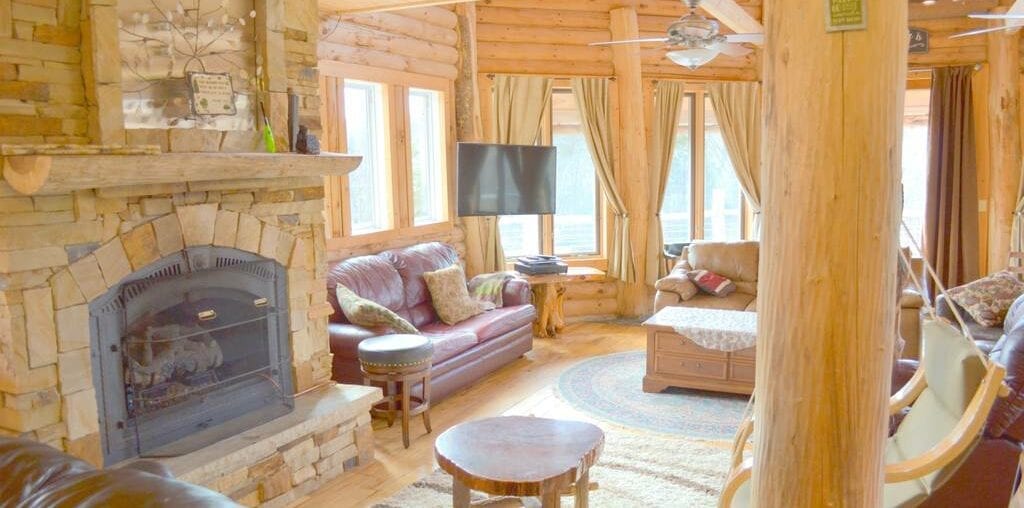 large log cabin home