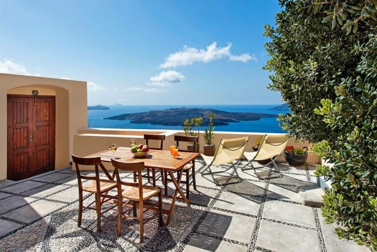 santorini airbnb villa
