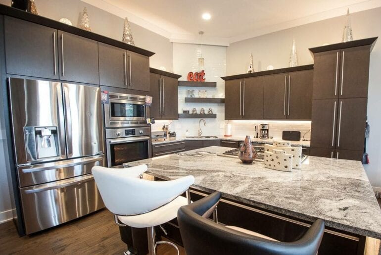Gorgeous kitchen with stainless steel appliances